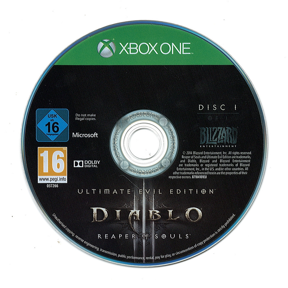 Diablo 3 (III) Reaper of Souls Ultimate Evil Edition (losse disc)