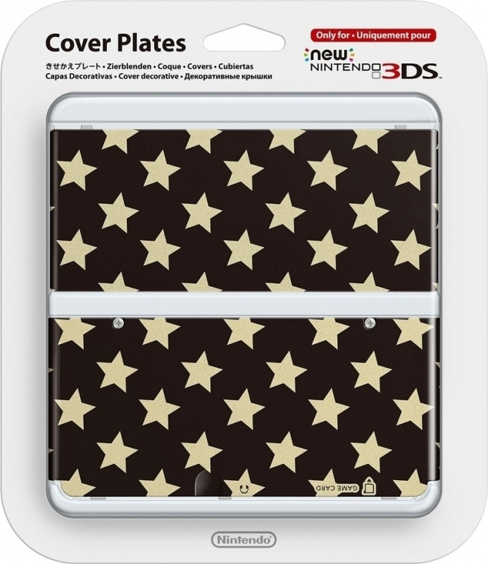Image of Cover Plate NEW Nintendo 3DS - Stars Black