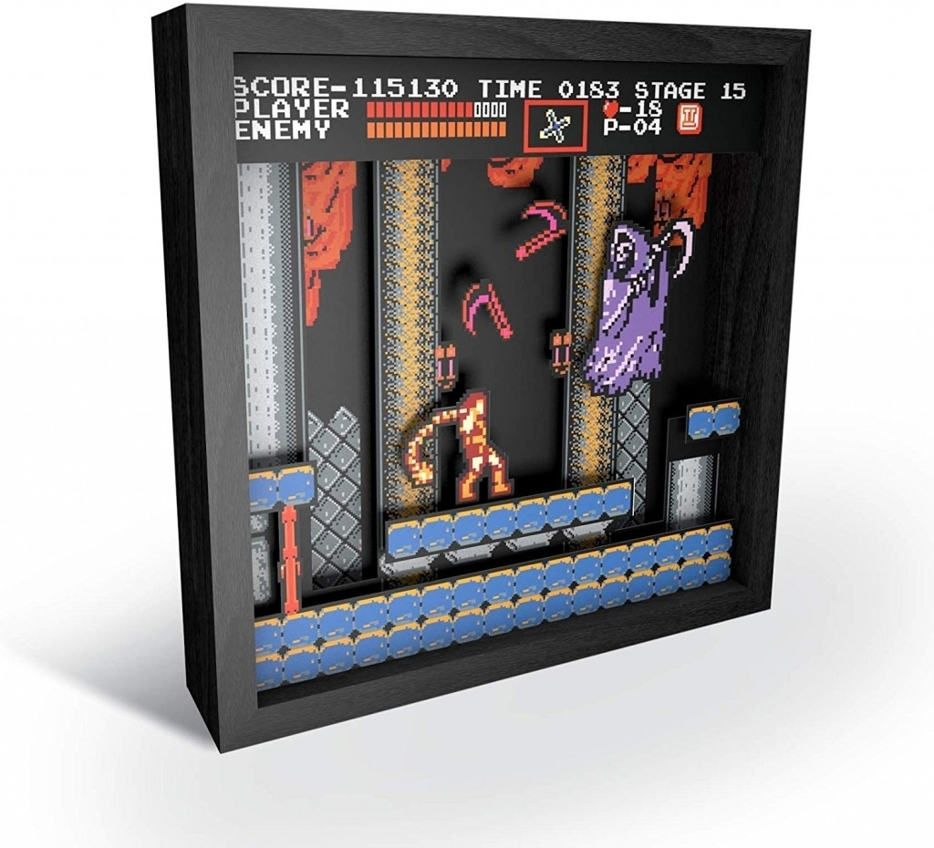 Castlevania Pixel Frame - NES Classic (25cm x 25cm)