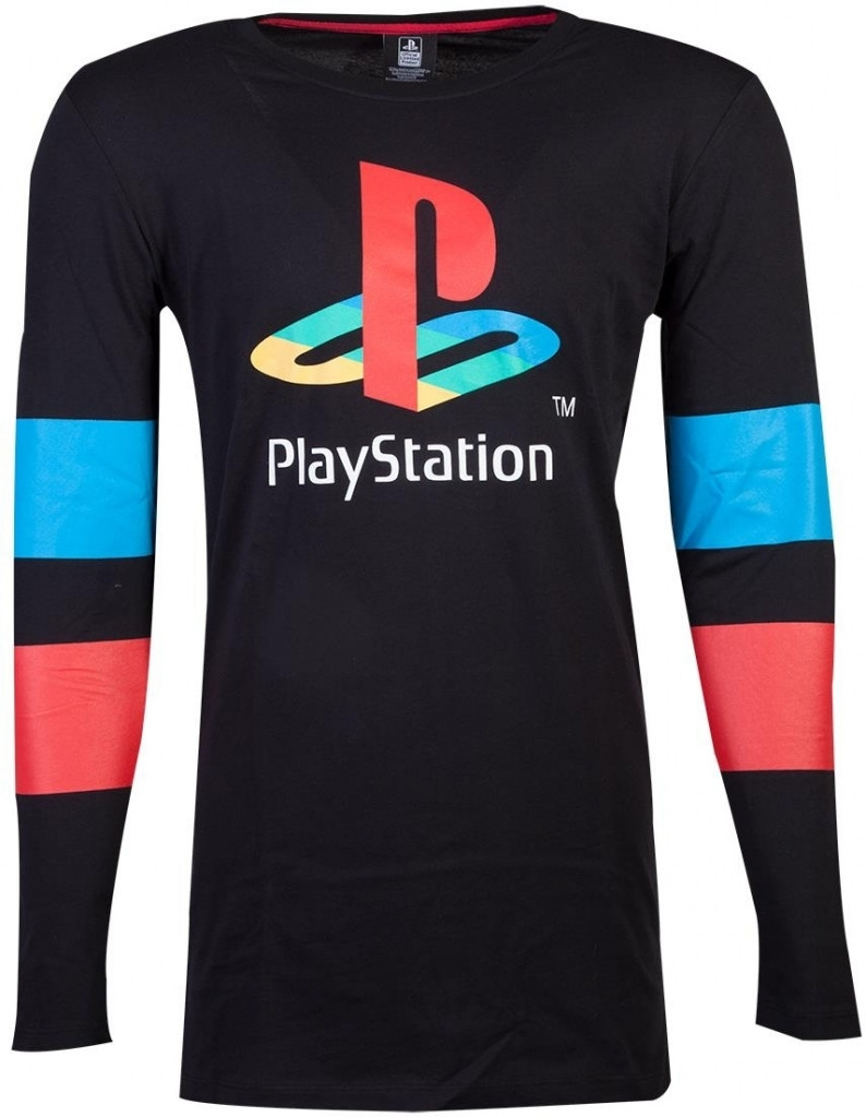 Playstation - Logo & Arms Striped Longsleeve T-shirt