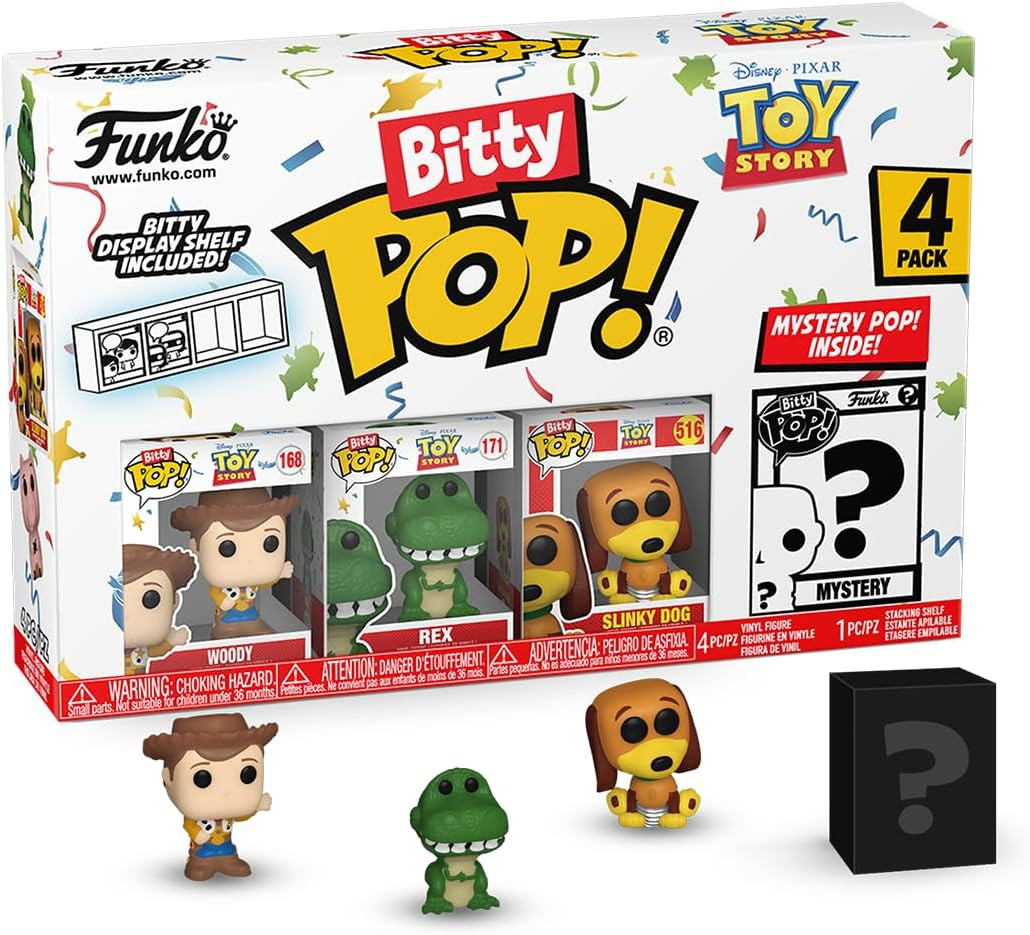Toy Story Funko Bitty Pop! 4-Pack Woody / Rex / Slinky Dog
