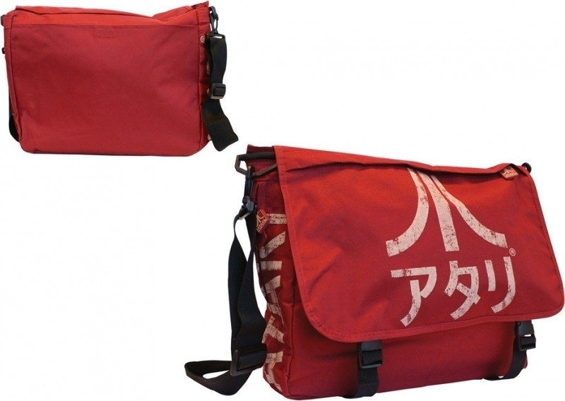 Image of Atari Messenger Bag Dark Red with Japanese Logo