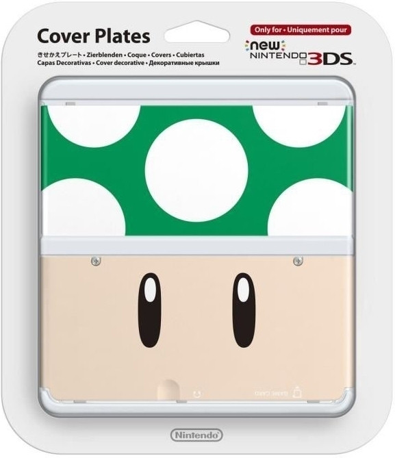Image of Cover Plate NEW Nintendo 3DS - Green Mushroom