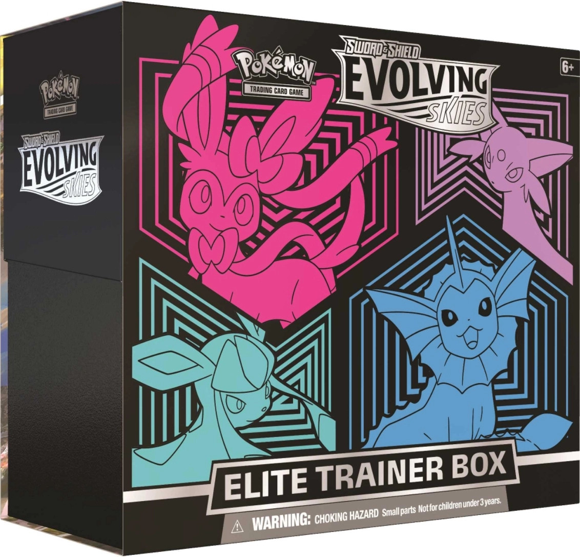 Pokemon TCG Sword & Shield Evolving Skies Elite Trainer Box - Sylveon, Espeon, Glaceon, Vaporeon