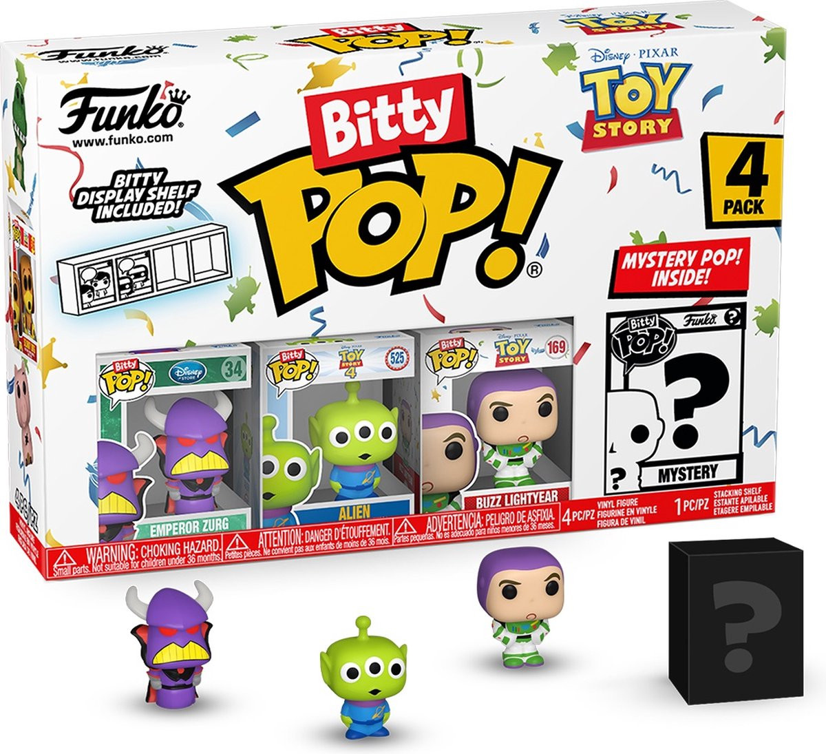 Toy Story Funko Bitty Pop! 4-Pack: Emperor Zurg / Alien / Buzz Lightyear afbeelding