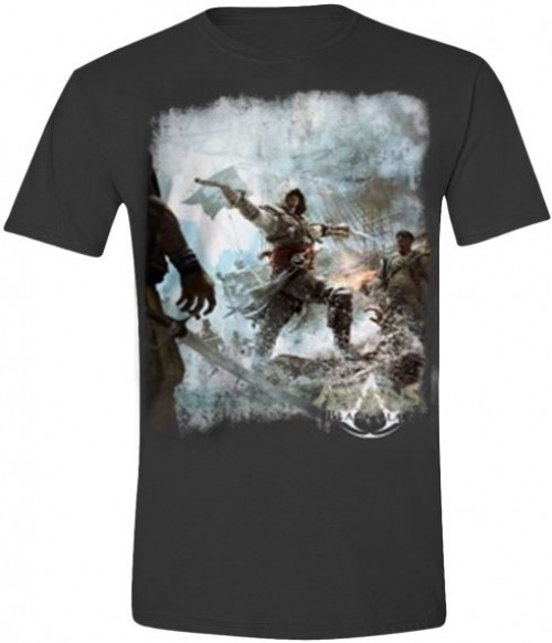 Assassin's Creed 4 T-Shirt Fighting Stance Charcoal