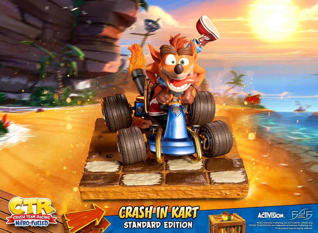 Crash Team Racing Nitro-Fueled Resin Statue - Crash in Kart (First 4 Figures)