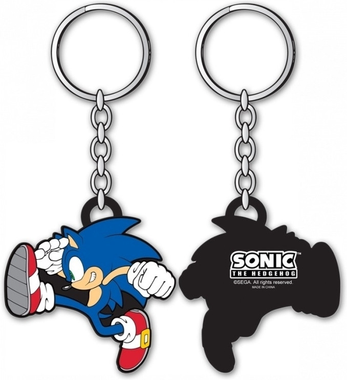 Image of Running Sonic Rubber Keychain