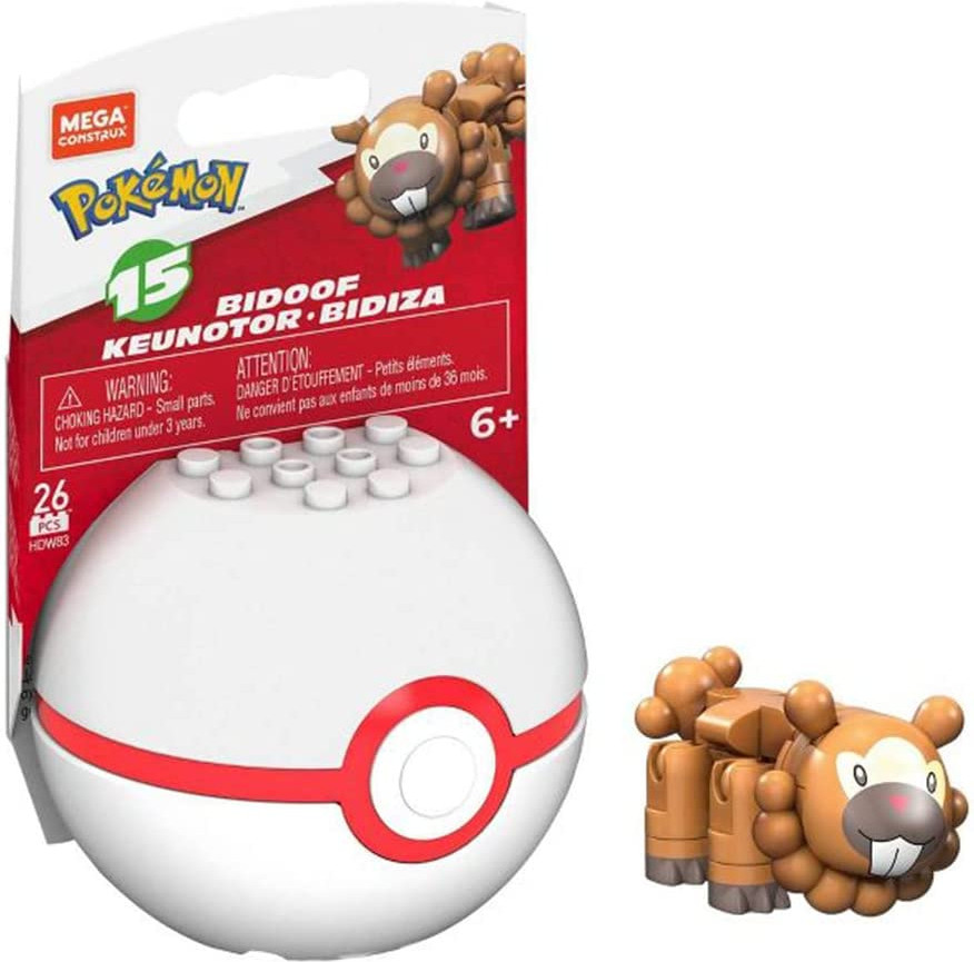 Mega Construx Pokemon - Bidoof in Premier Ball
