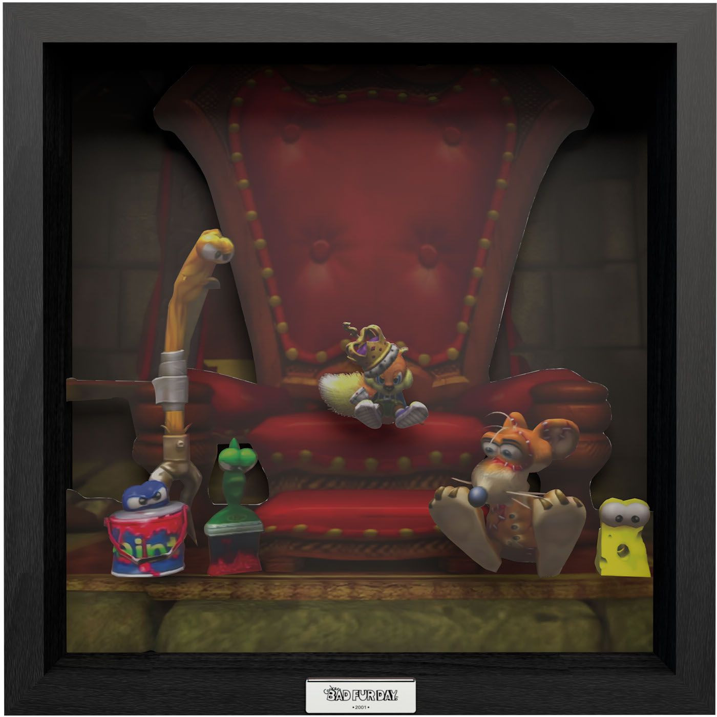 Pixel Frame - Conker - King of all the Land (23cm x 23cm) afbeelding