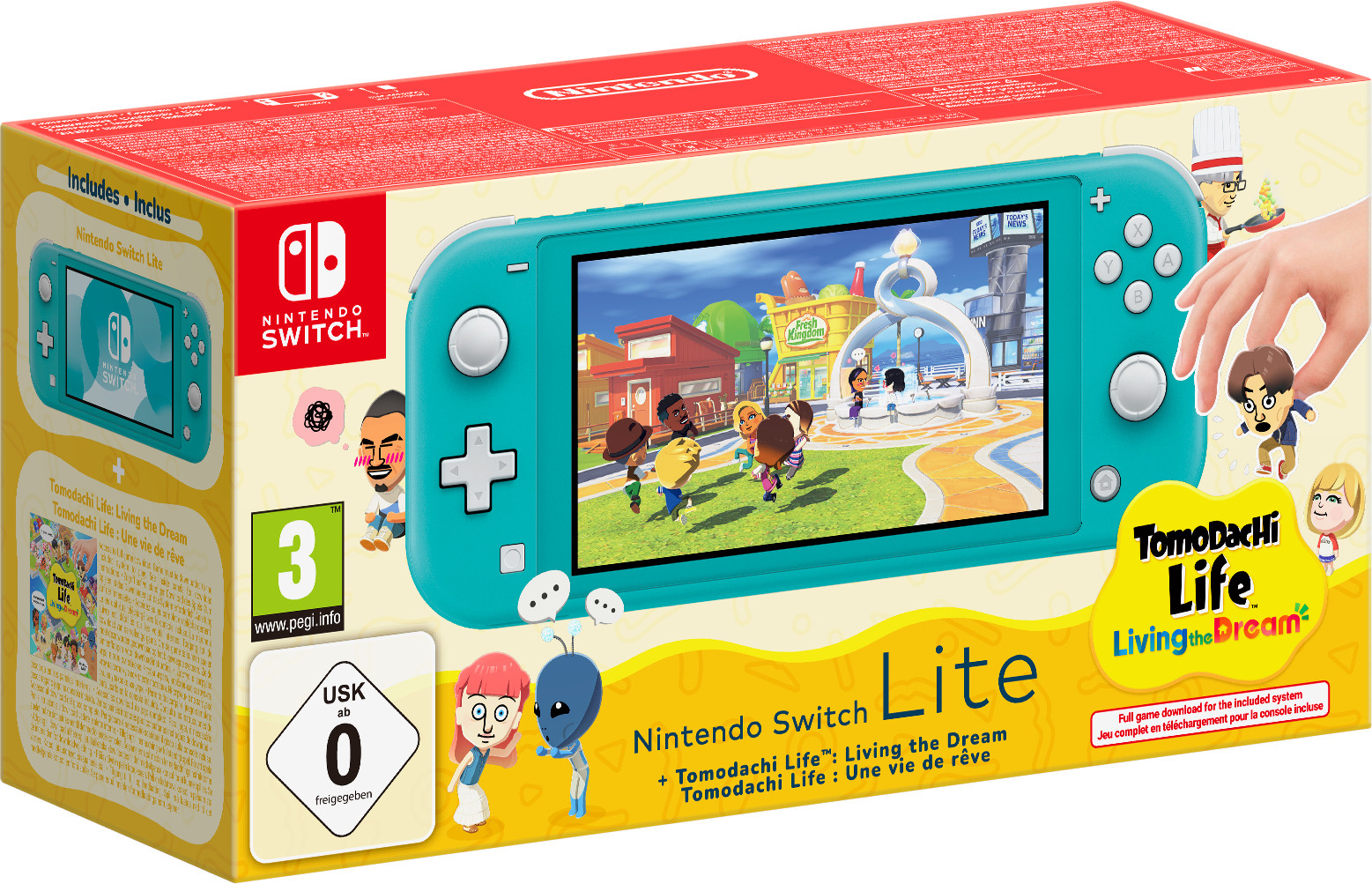 Nintendo Switch Lite + Tomodachi Life: Living the Dream + Nintendo Switch Online