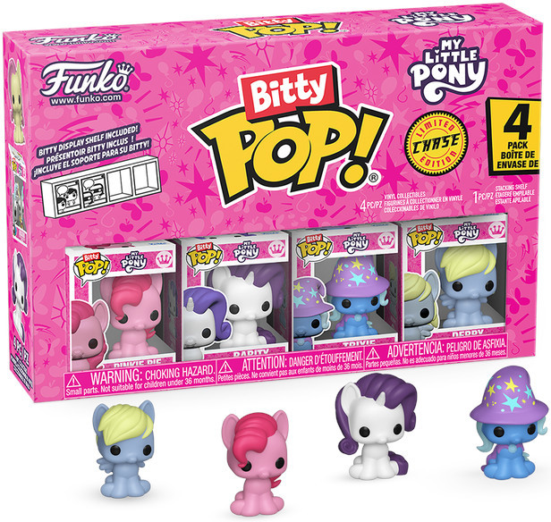 My Little Pony Funko Bitty Pop! 4-Pack: Pinky Pie / Rarity / Trixie / Derpy afbeelding