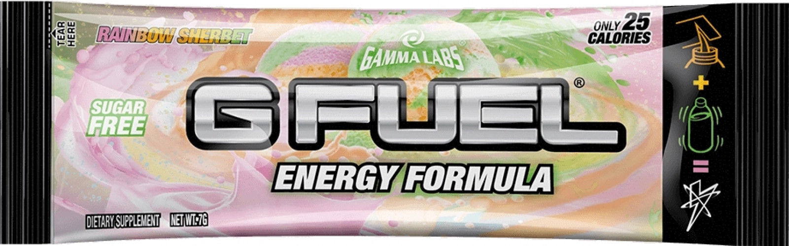 GFuel Energy Formula - Rainbow Sherbet Sample (THT 06/24)