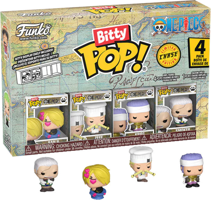 One Piece Funko Bitty Pop! 4-Pack: Sanji / Zeff / Krieg afbeelding