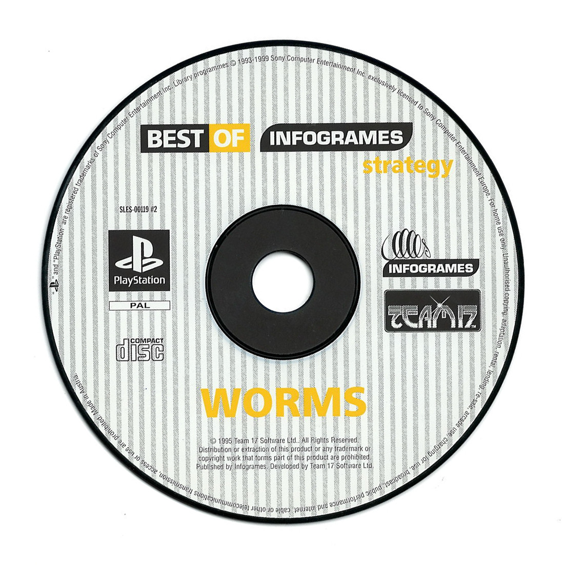 Worms (best of infogrames)(losse disc)