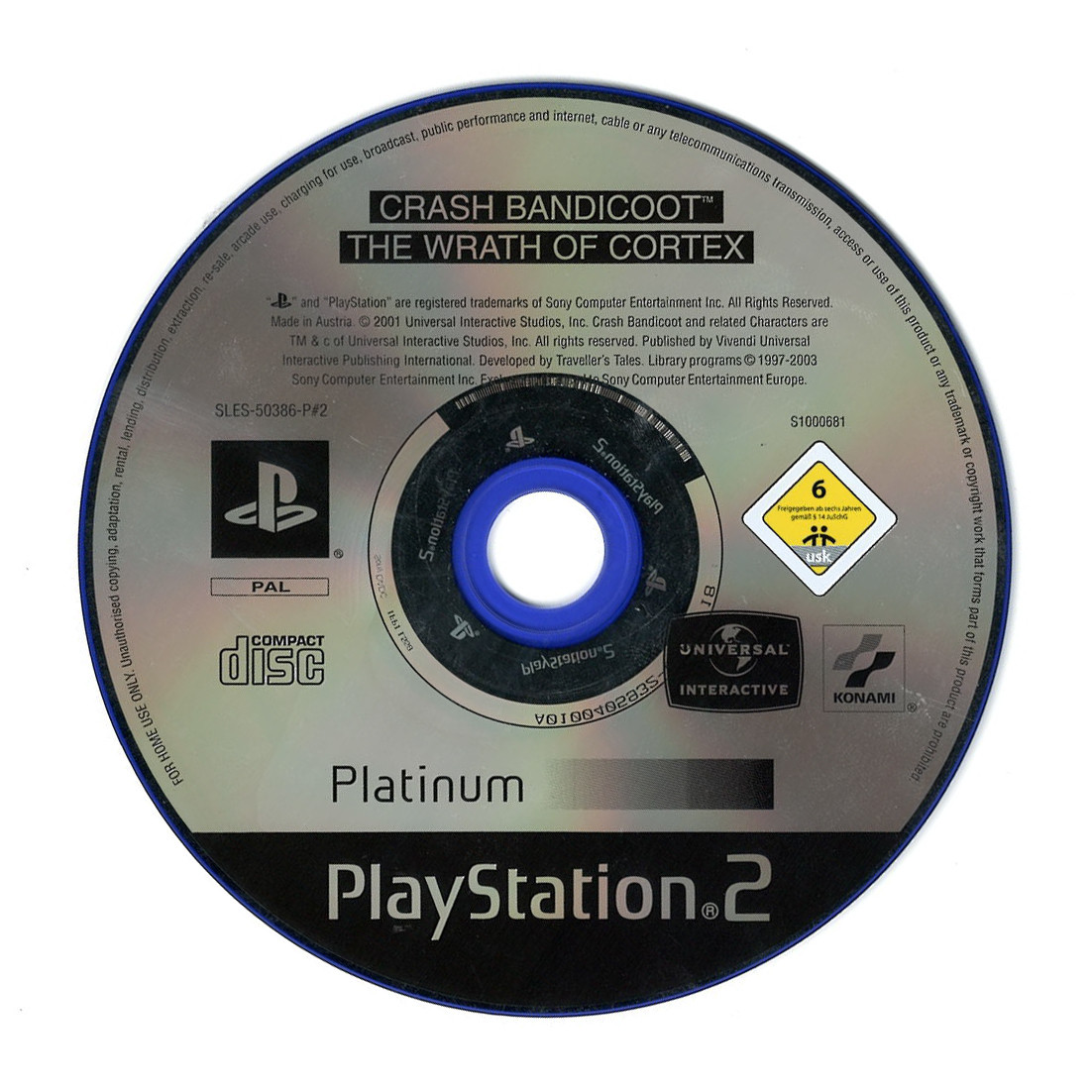 Crash Bandicoot the Wrath of Cortex (platinum)(losse disc)