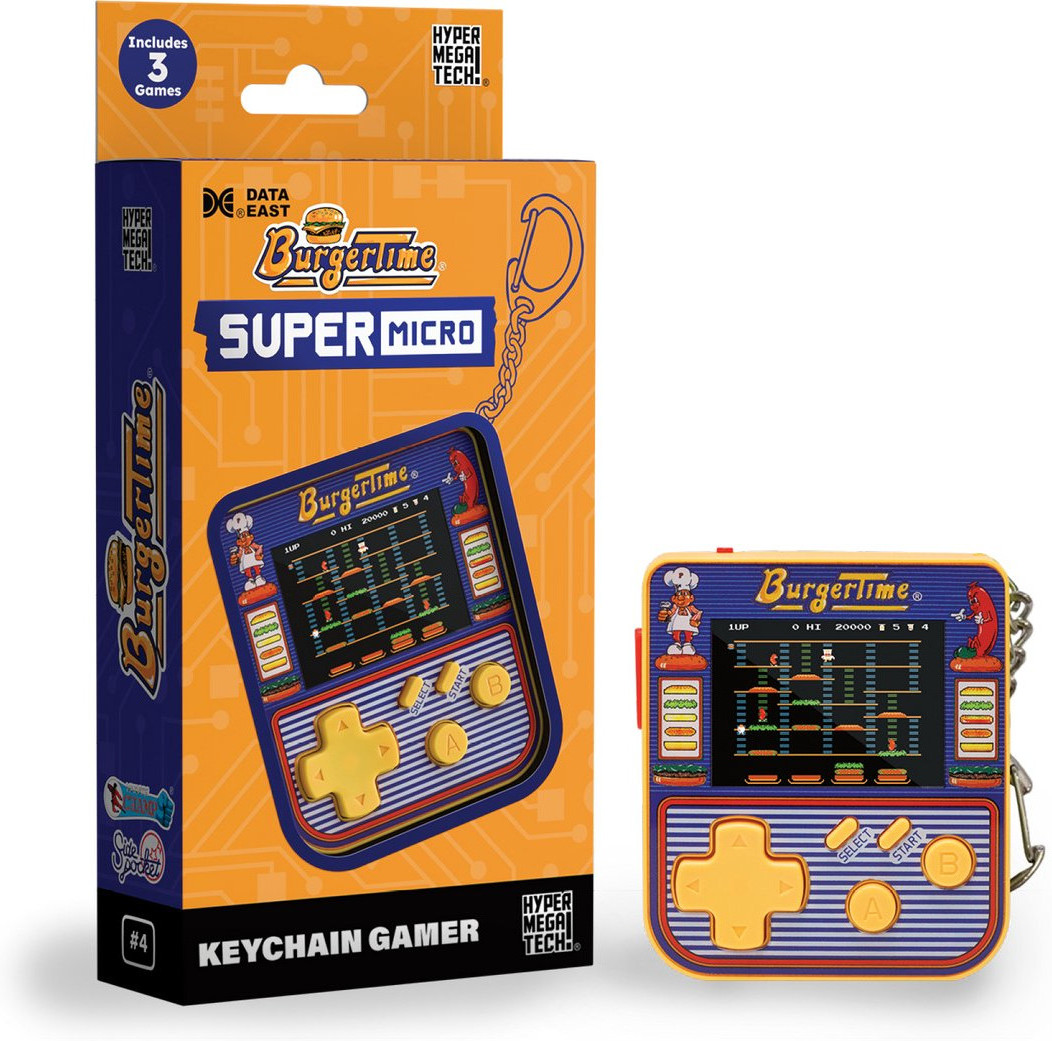Evercade Super Micro Keychain Gamer - Data East Burger Time afbeelding