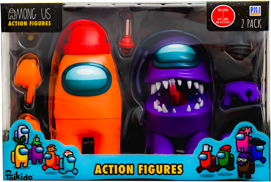 Among Us Action Figure 2-Pack (11,5cm) (Orange&Purple)