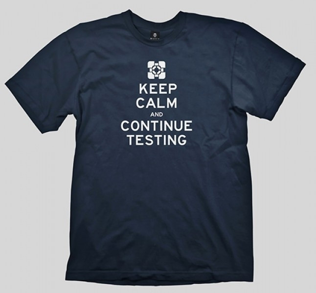 Image of T-Shirt Portal 2 - Keep Calm & Continue Testing, navy