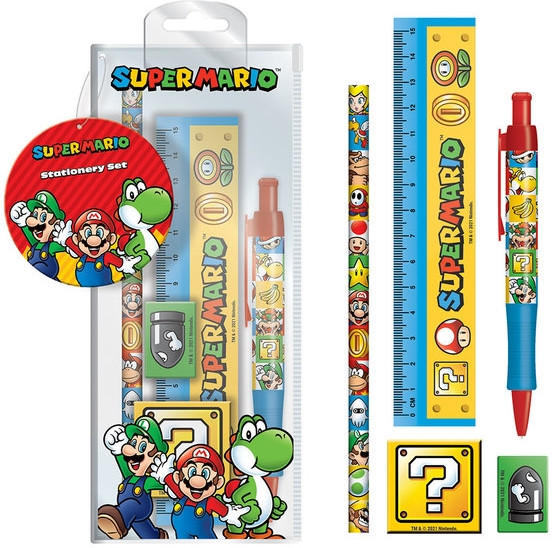 Super Mario - Colour Block Stationary Set
