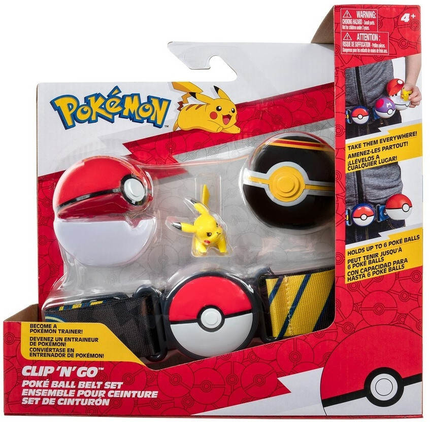 Pokémon Poké Ball Gordelset "Clip 'N' Go" - Poké Ball, Luxury Ball & Pikachu