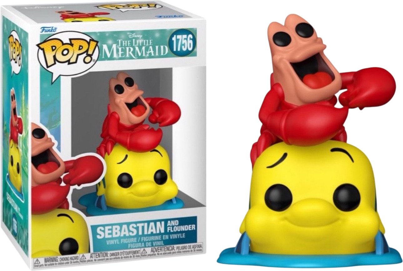 Disney The Little Mermaid Funko Pop Vinyl: Sebastian & Flounder