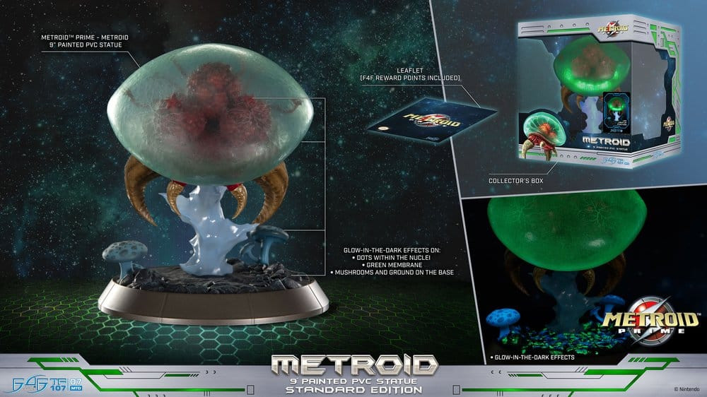 Metroid Prime Resin Statue - Metroid (Standard) (Glow in the Dark)(First4Figures)