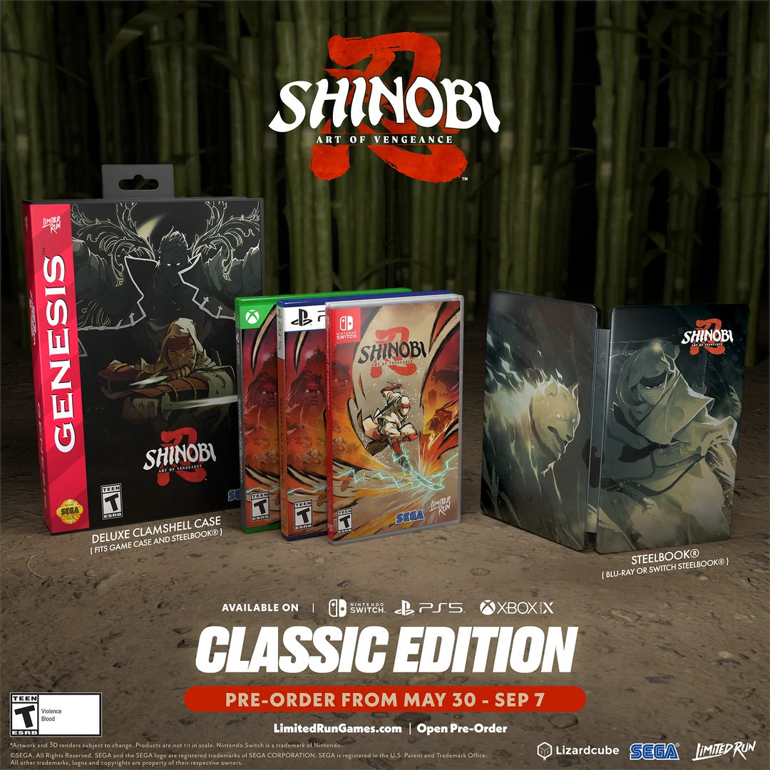 Limited Run Shinobi Art of Vengeance Classic Edition ( Games)