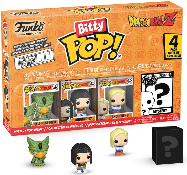 Dragon Ball Z Funko Bitty Pop! 4-Pack: Cell (First Form) / Android 17 / Android 18 afbeelding