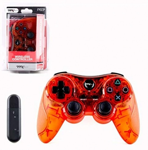 PS3 Wireless Controller Clear Red (TTX Tech) (geschikt voor PS3)