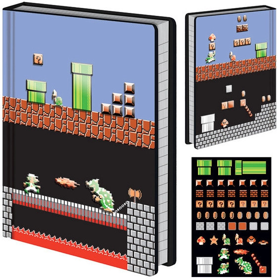 Super Mario Bros Level Builder Premium A5 Notebook