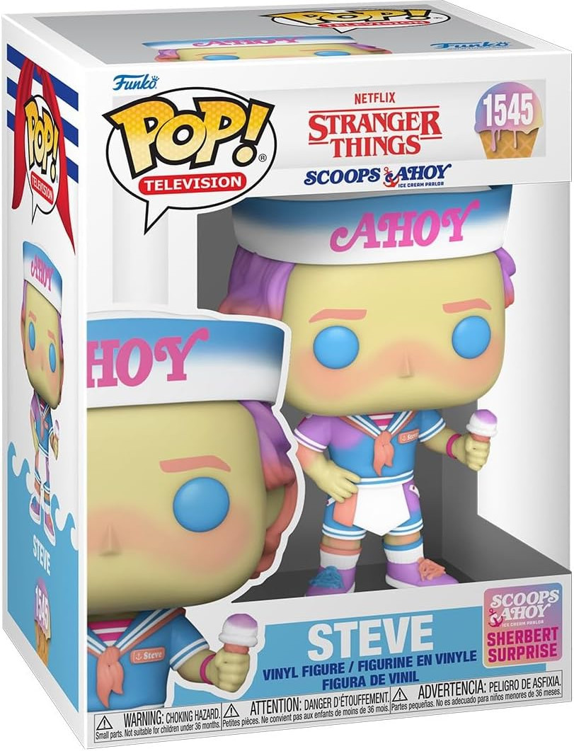 Stranger Things Funko Pop Vinyl: Steve (Scoops Ahoy) afbeelding