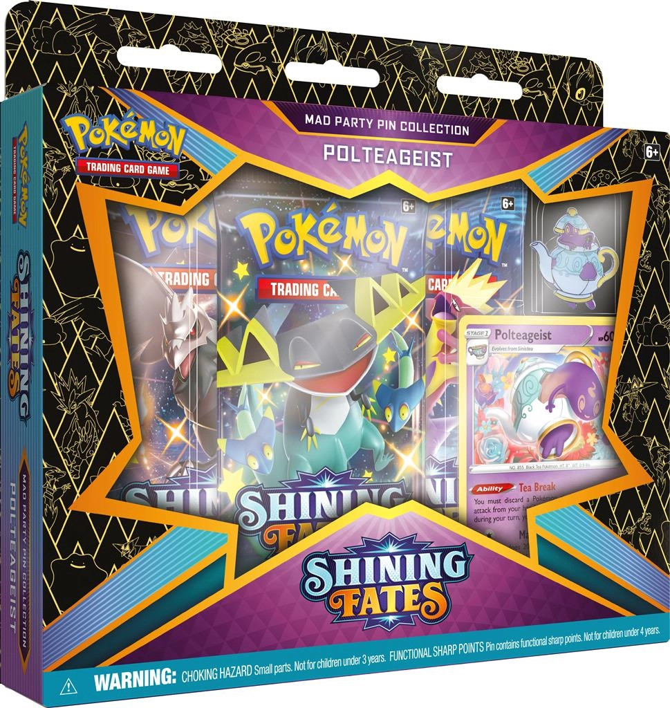 Pokemon TCG Shining Fates Mad Party Pin Collection - Polteageist
