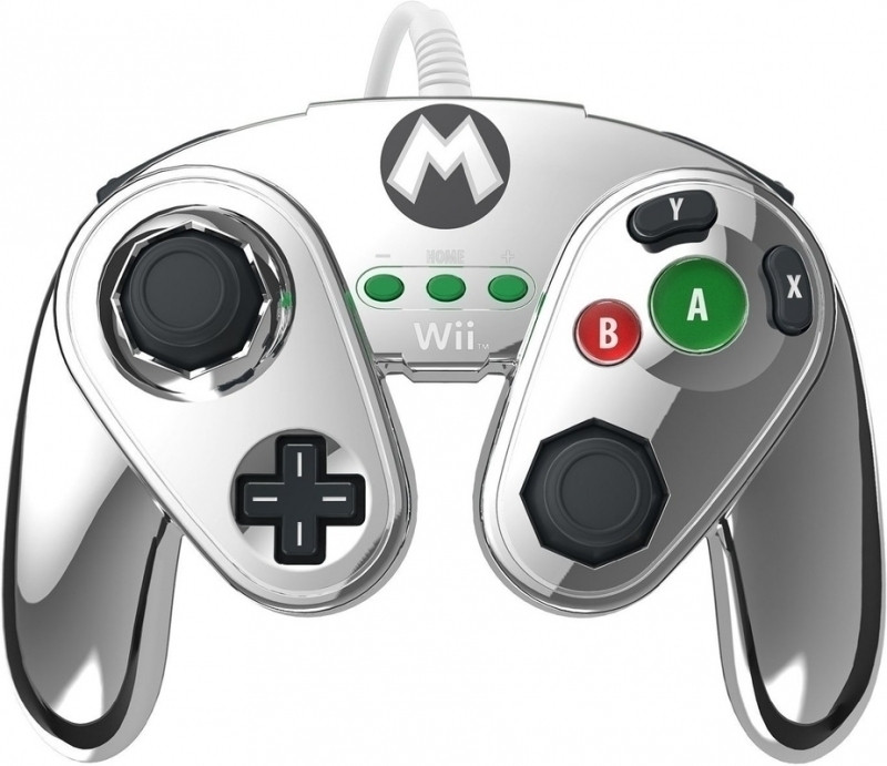 Image of Wii U Wired Fight Pad - Metal Mario