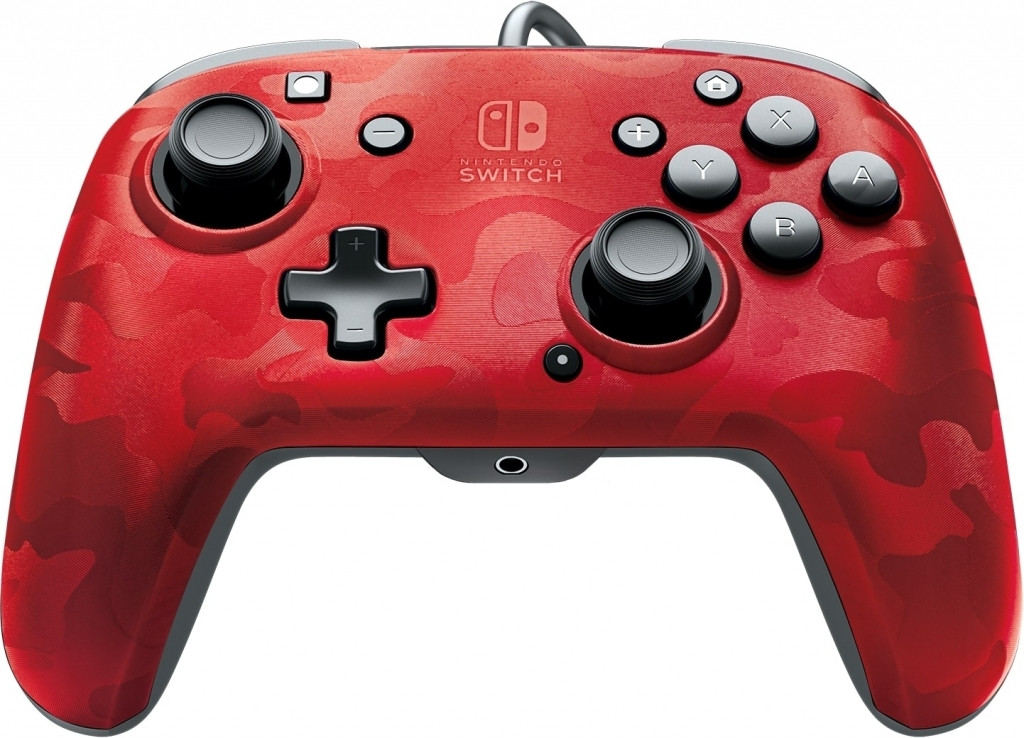 PDP Faceoff Deluxe+ Audio Wired Controller - Red Camo