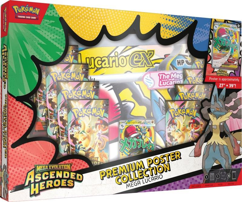 Pokemon TCG Ascended Heroes Premium Poster Collection Set - Mega Lucario