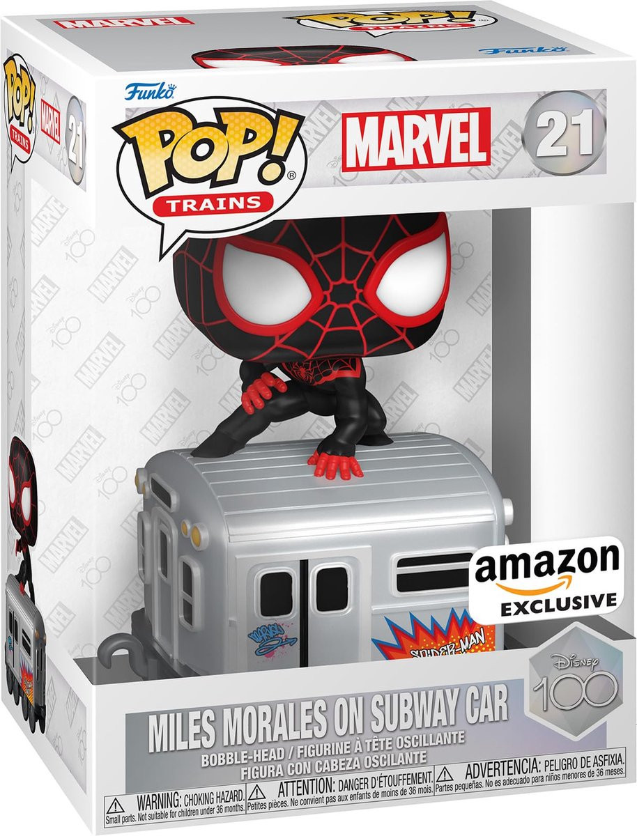 Marvel Funko Pop Vinyl: Miles Morales on Subway Car (Amazon Exclusive) afbeelding