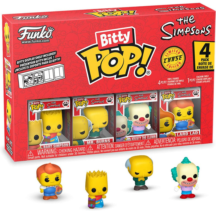 The Simpsons Funko Bitty Pop! 4-Pack Bart Simpson / Mr. Burns / Krusty the Clown / Chase Figuur