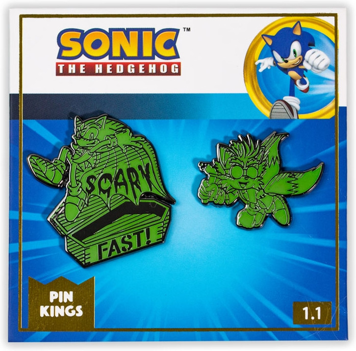 Sonic The Hedgehog Enamel Pin Badge Set - Glow in the Dark