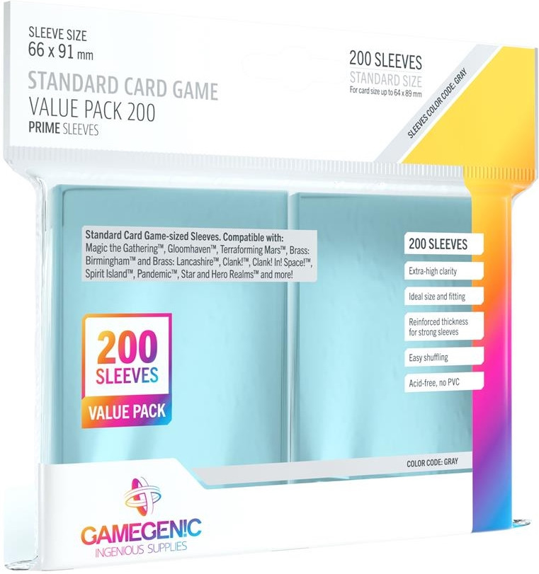 GameGenic  Card Sleeves Transparant (200 stuks)