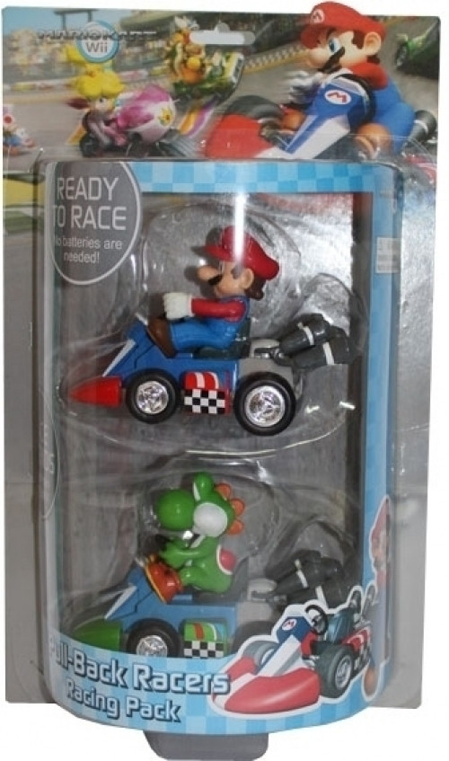 Image of Mario Kart Wii Pull-Back Racer Double Pack (Mario + Yoshi)