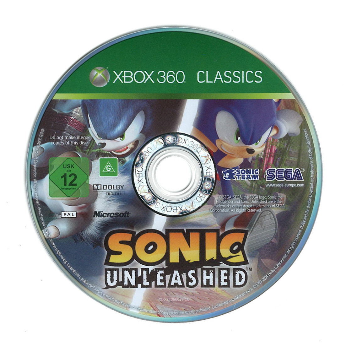 Sonic Unleashed (classics) (losse disc)