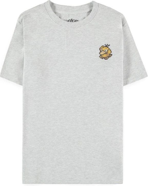Pokémon Dames Tshirt -S- Pixel Psyduck Grijs