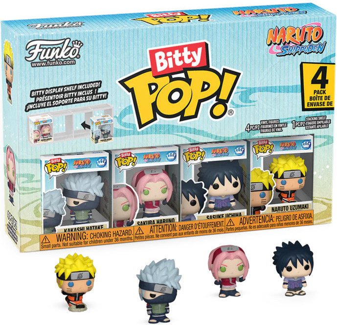 Naruto Shippuden Funko Bitty Pop! 4-Pack: Kakashi Hatake / Sakura Haruno / Sasuke Uchiha / Naruto Uzumaki afbeelding