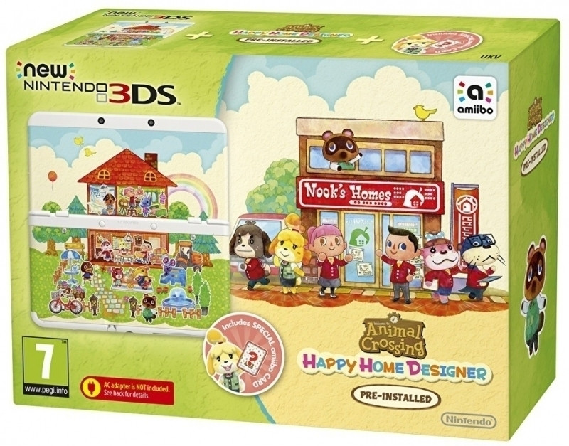 Image of New Nintendo 3DS Animal Crossing Happy Home Designer Bundle