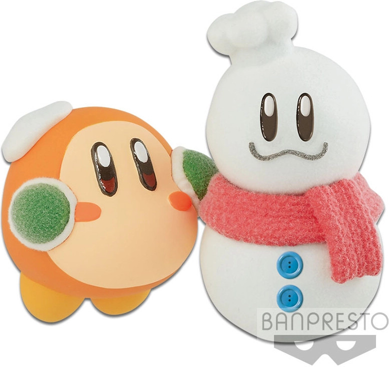 Kirby Fluffy Puffy Mine Figure - Waddle Dee & Snowman