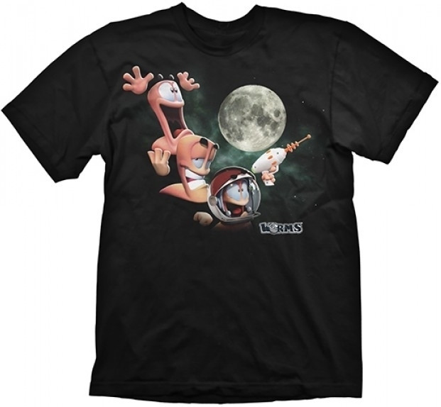 Image of T-Shirt Worms - Three Worms Moon, black