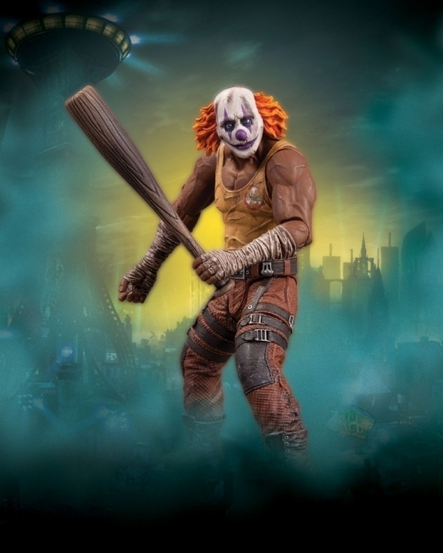 Image of Batman Arkham City Clown Thug with Bat Action Figure