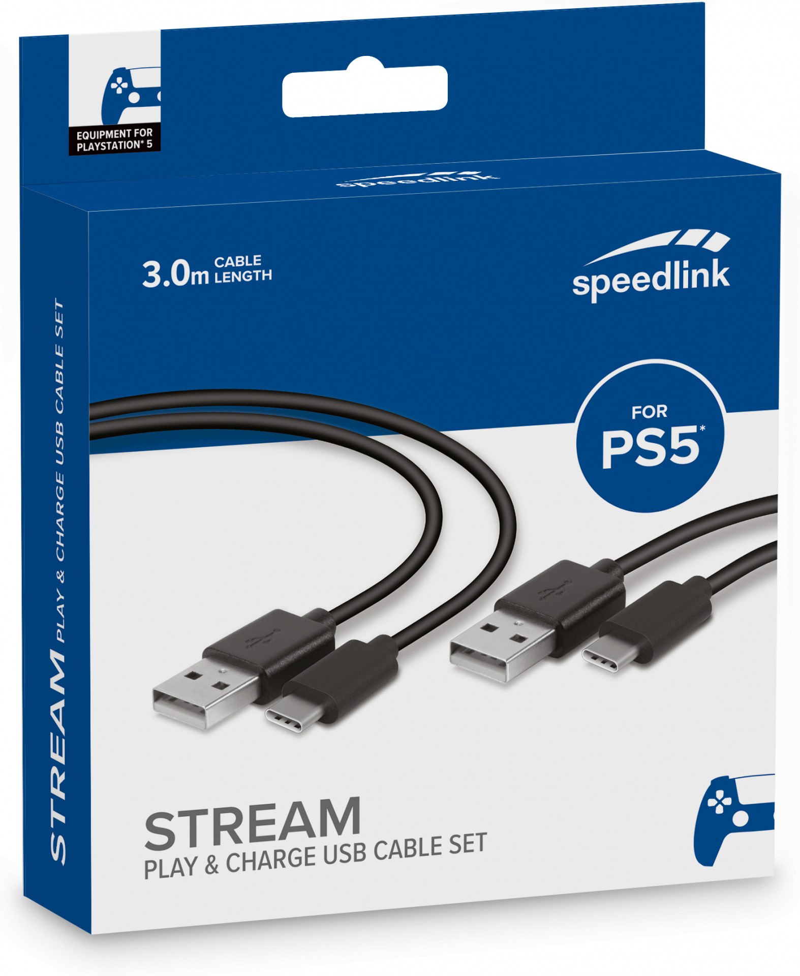 Speedlink Stream Play & Charge USB-C Kabel Set (Black)