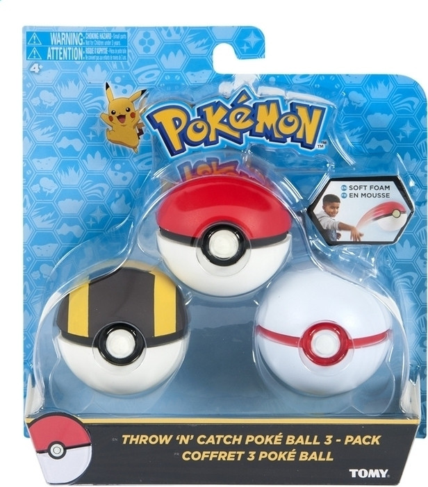 Image of Pokemon - Throw 'n' Catch Pokeball 3 Pack